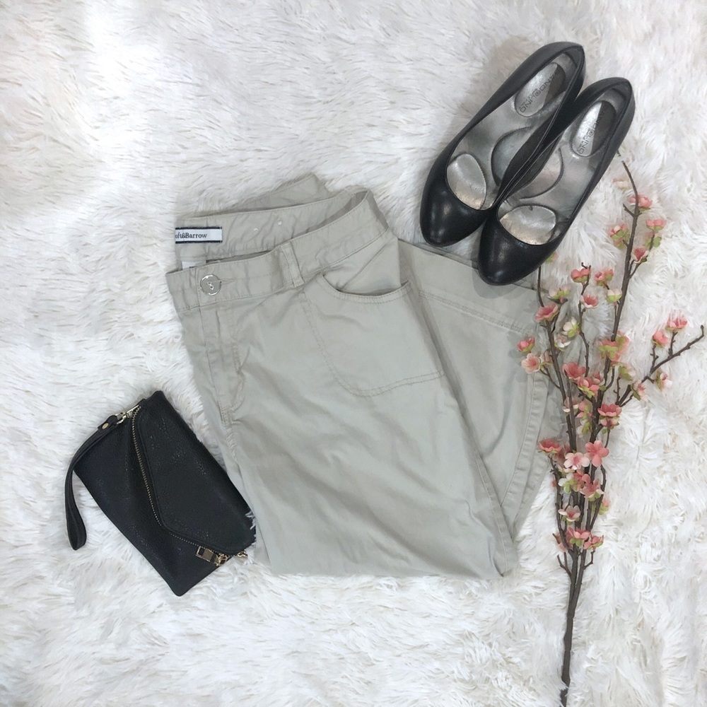 🔴 Stretch Fit Cropped Khaki Tan Pants SZ 12